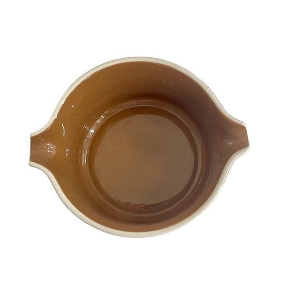 Vintage Mikasa Stoneware Creamer and Gravy Boat Mocha Brown Midcentury modern. - Picture 7 of 9